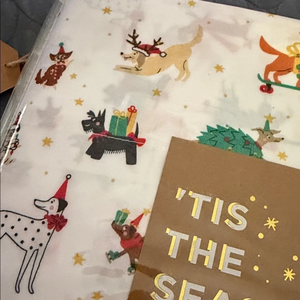 Tis the Season Festive Dog Holiday 4-Piece Sheet Set